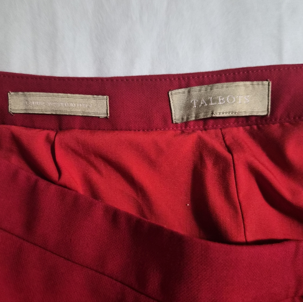 ​Talbots Red Power Suit Set - Fabric Woven in Italy 14P - Picture 4 of 16